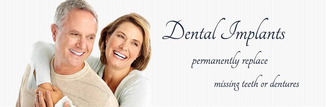 Dental Implants permanently replace missing teeth or dentures
